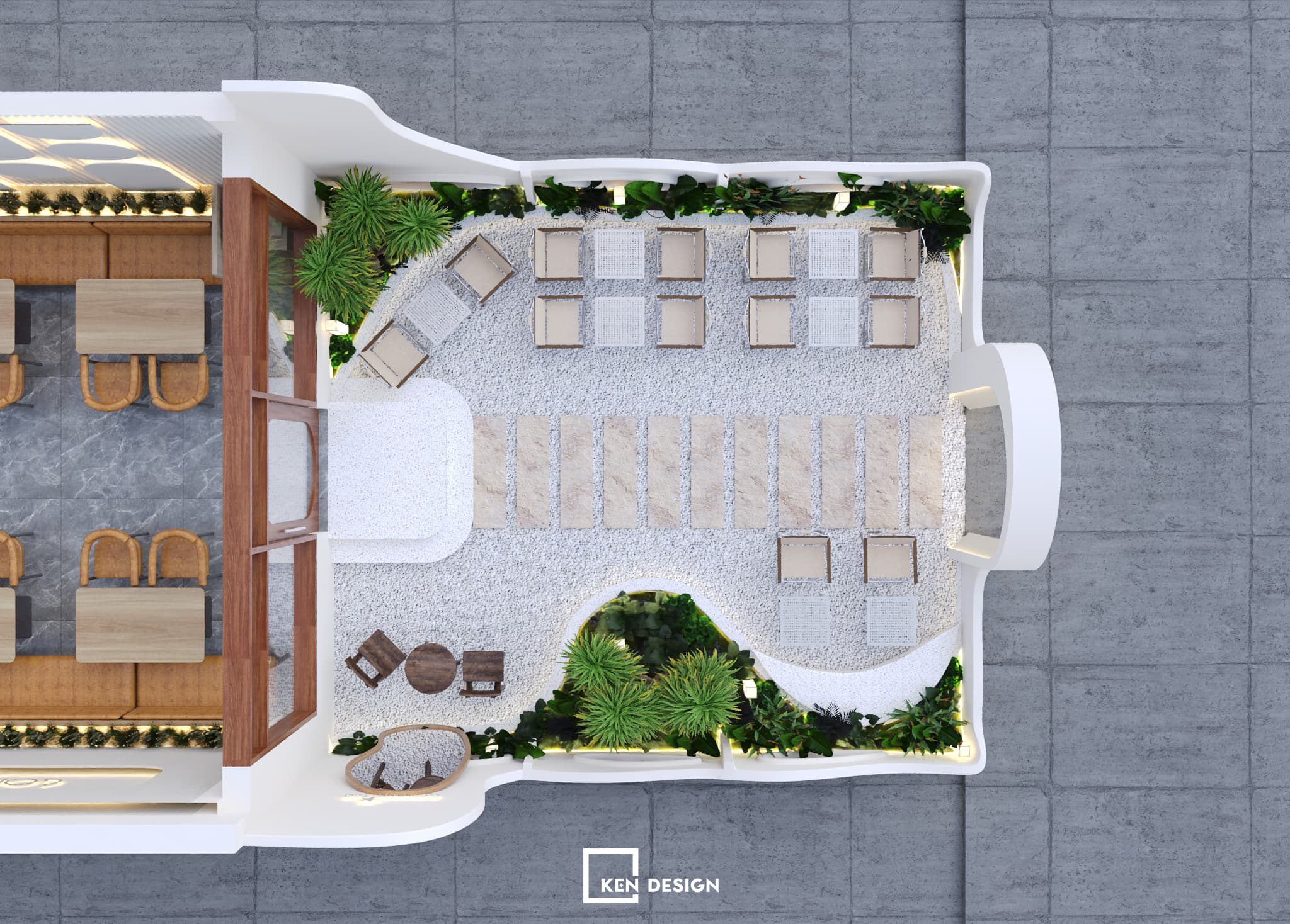 Thiết kế quán Golden tea & coffee tại Hưng Yên